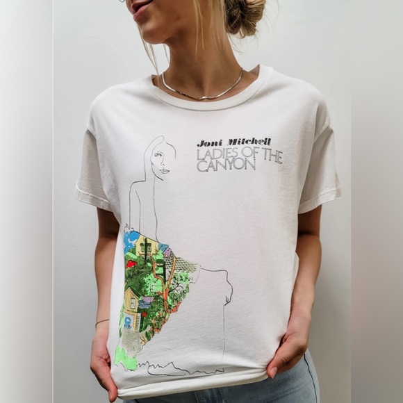 Letluv Tops - Letluv for Anthro Joni Mitchell Ladies Of The Canyon Tee